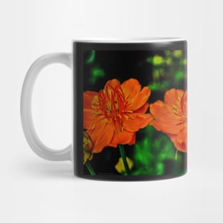Orange Queen Globe Flower Mug